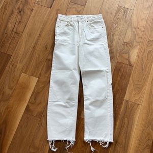 ZARA white denim straight leg jeans ‘2’